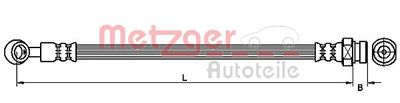 Тормозной шланг METZGER 4111030 для HYUNDAI ATOS