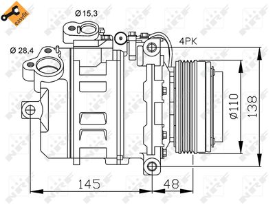 COMPRESOR CLIMATIZARE NRF 32465 2