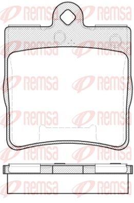 комплект спирачно феродо, дискови спирачки REMSA