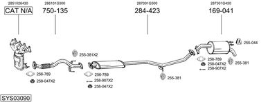 ABGASANLAGE BOSAL SYS03090