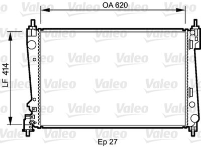 VALEO 735041 Радіатор охолодження двигуна для ALFA ROMEO (Альфа-ромео)