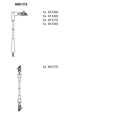 Комплект проводов зажигания BREMI 600/172 для RENAULT MASTER