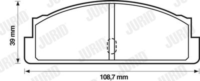 Комплект тормозных колодок, дисковый тормоз JURID 571226J для FIAT 850