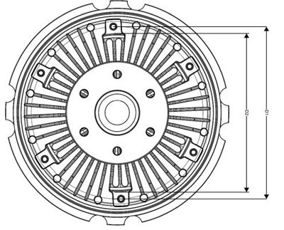 Clutch, radiator fan 49011