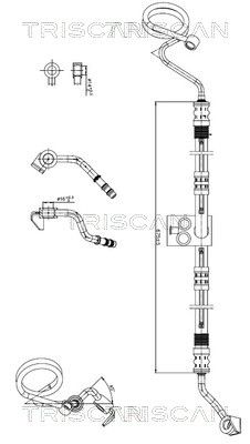Hydraulická hadice, řízení TRISCAN 8516 29078