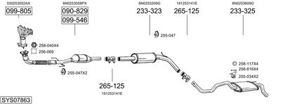 Изпускателна система BOSAL SYS07863