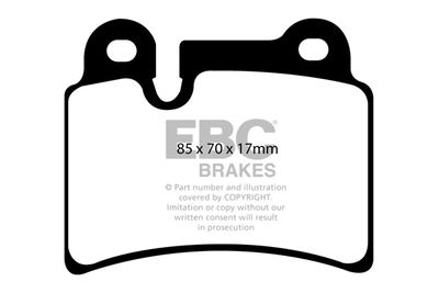 Комплект тормозных колодок, дисковый тормоз EBC Brakes DP41944R для VW TOUAREG