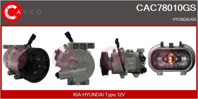 CASCO Compressor, airconditioning Genuine (CAC78010GS)