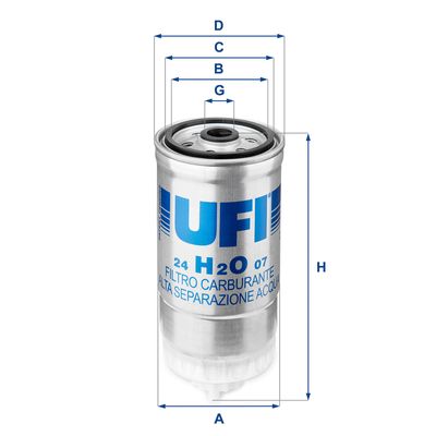 UFI 24.H2O.07 Топливный фильтр  для UAZ  (Уаз Патриот)