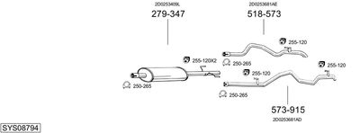SISTEM DE ESAPAMENT BOSAL SYS08794