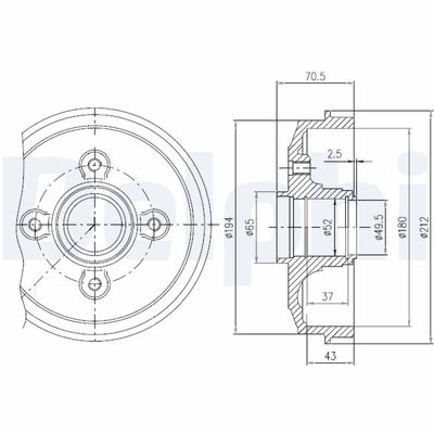 TAMBUR FRANA DELPHI BFR190