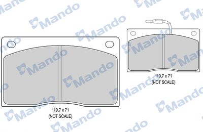 Комплект тормозных колодок, дисковый тормоз MANDO MBF015564 для DAIMLER LIMOUSINE