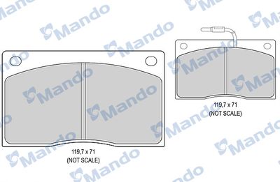 MANDO MBF015564 Тормозные колодки и сигнализаторы  для JAGUAR XJSC (Ягуар Xжск)