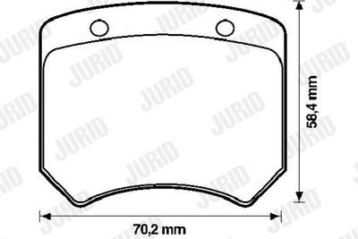 Комплект тормозных колодок, дисковый тормоз JURID 571802J для AUSTIN MINI