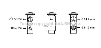 Расширительный клапан, кондиционер AVA QUALITY COOLING MS1093 для MERCEDES-BENZ VANEO