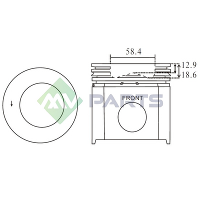 PISTON MV Parts MVP7896A