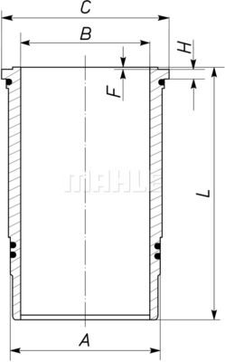 Cylinderhylsa MAHLE 037 LW 00100 001