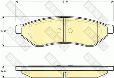 Комплект тормозных колодок, дисковый тормоз GIRLING 6133469 для DAEWOO MAGNUS