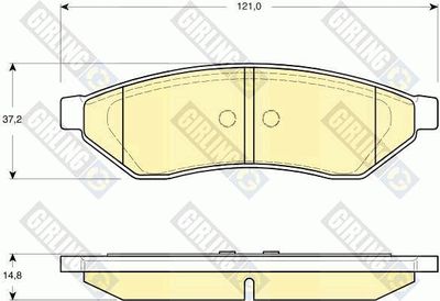 Комплект тормозных колодок, дисковый тормоз GIRLING 6133469 для DAEWOO TOSCA