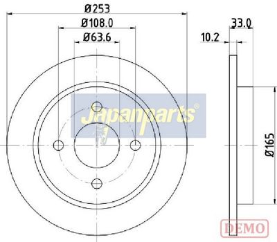 BREMSSCHEIBE JAPANPARTS DP0303C 1