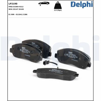 Brake Pad Set, disc brake LP2190