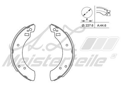 комплект спирачна челюст A.Z. Meisterteile AZMT-44-026-1438
