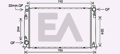 Радиатор, охлаждение двигателя EACLIMA 31R02062 для AUDI A6