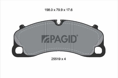 Zestaw klocków hamulcowych, hamulce tarczowe PAGID T2627N