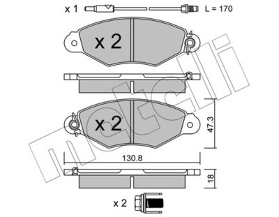 Brake Pad Set, disc brake 22-0253-1