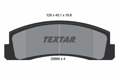 TEXTAR 2066001 Тормозные колодки и сигнализаторы  для LADA NADESCHDA (Лада Надещда)
