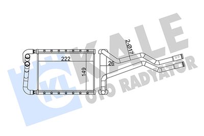 Теплообменник, отопление салона KALE OTO RADYATÖR 358630 для HYUNDAI SANTA FE