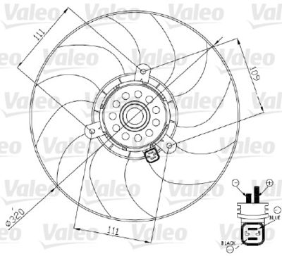 VALEO 696189 Вентилятор системи охолодження двигуна для PEUGEOT (Пежо)