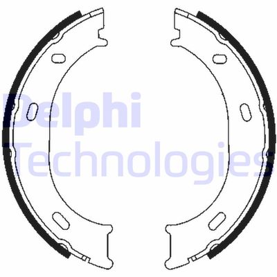 Bromsbackar, sats, parkeringsbroms DELPHI LS1905