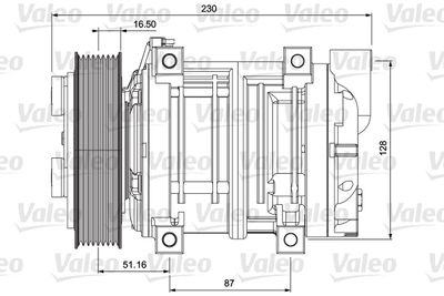 Airconditioning compressor universeel 24V, soort verbinding: Geen adapter, type riemschijf: PV8 137mm