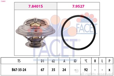 Termostat, chladivo FACET 7.8401