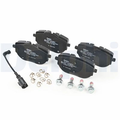 Remblokken set Voor (met een dempingskussen  met extra's), past: VW CALIFORNIA T6 CAMPER, MULTIVAN T6, TRANSPORTER T6, TRANSPORTER T6 / CARAVELLE T6 2.0/2.0D/Electric 04.15-08.24