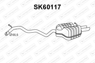 Глушитель выхлопных газов конечный VENEPORTE SK60117 для SKODA SUPERB