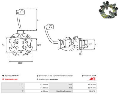 Vorschau Halter, Kohlebürsten Ansicht 2