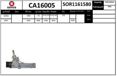 LENKGETRIEBE SNRA CA16005