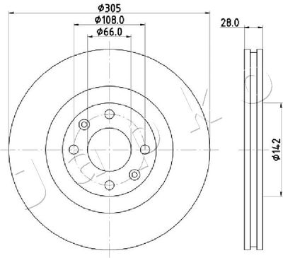JAPKO 600631 Тормозные диски  для PEUGEOT 406 Break (8E/F) 3.0 24V