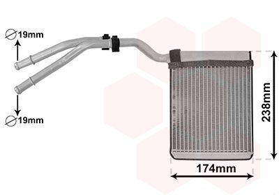 VAN WEZEL 18016700 Радиатор печки  для FORD TRANSIT (Форд Трансит)