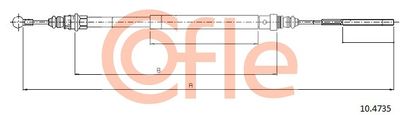 COFLE 92.10.4735 Трос ручного тормоза  для LANCIA PHEDRA (Лансиа Пхедра)