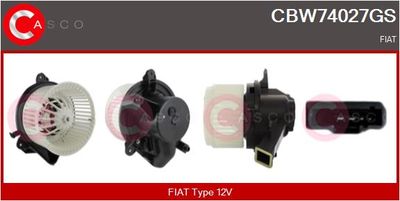 CASCO CBW74027GS Вентилятор салона  для FIAT PUNTO (188_) 1.9 JTD