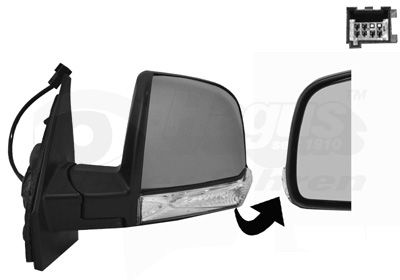 Наружное зеркало VAN WEZEL 1638807 для FIAT DOBLO