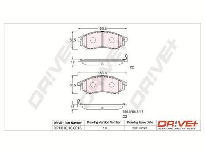 Dr!ve+ DP1010.10.0016 Тормозные колодки и сигнализаторы  для INFINITI  (Инфинити М35)