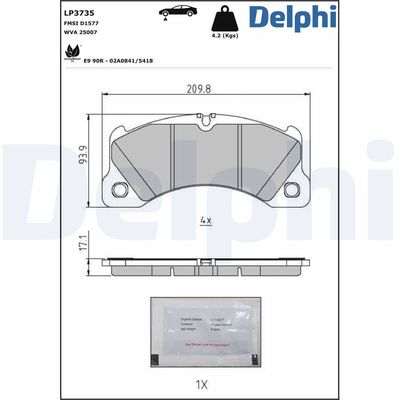 Brake Pad Set, disc brake LP3735