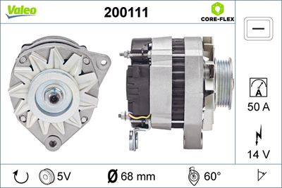 VALEO 200111 Генератор  для RENAULT RAPID (Рено Рапид)