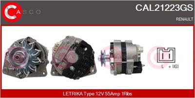 Генератор CASCO CAL21223GS для RENAULT 5