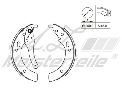 комплект спирачна челюст A.Z. Meisterteile AZMT-44-026-1281