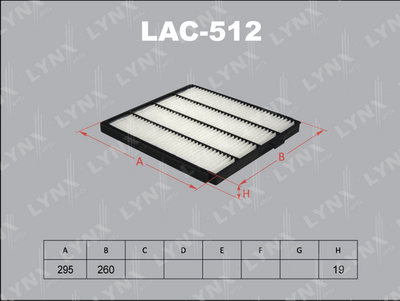 LYNXauto LAC-512 Фільтр салону для ACURA (Акура)